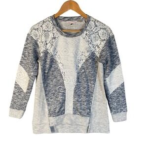 Rebecca‎ Taylor Top Womens Small Lace Patchwork Boho Chic Romantic Cottage